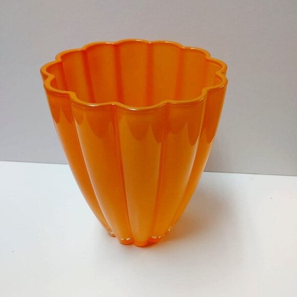Bloom Art Deco Glass vase orange, vase/table BEA Home Decor Bohemian decor - Picture 1 of 8